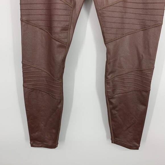 Athleta Leggings Inclination Moto Shimmer Tight Powervita High Rise - Picture 7 of 11